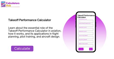 Maximize Your Aircraft's Efficiency with Free Takeoff Performance Calculator