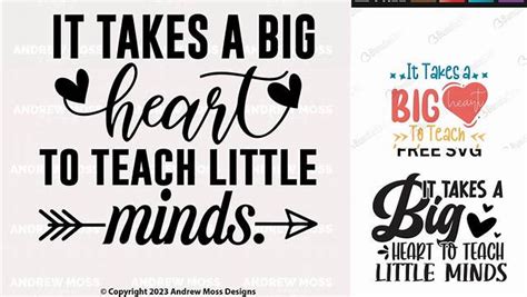 Download Takes a Big Heart to Teach Little... Files For Crafts