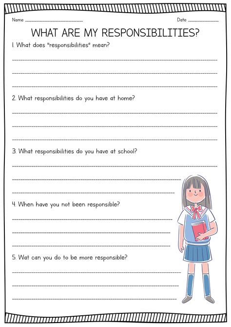 Taking Responsibility For Your Actions Worksheet