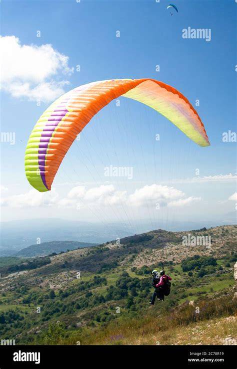 Taking off Paragliding