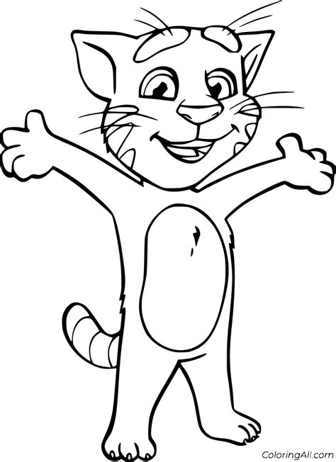 Talking Tom Coloring Pages