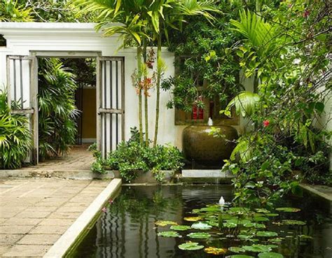 taman indah di rumah modern tropis
