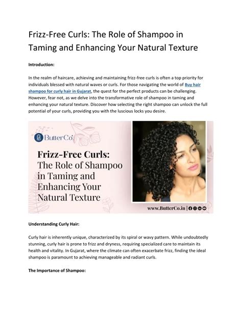 Taming Frizz and Enhancing Definition