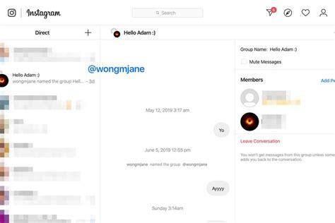 Tampilan Ikon Direct Message Di Instagram