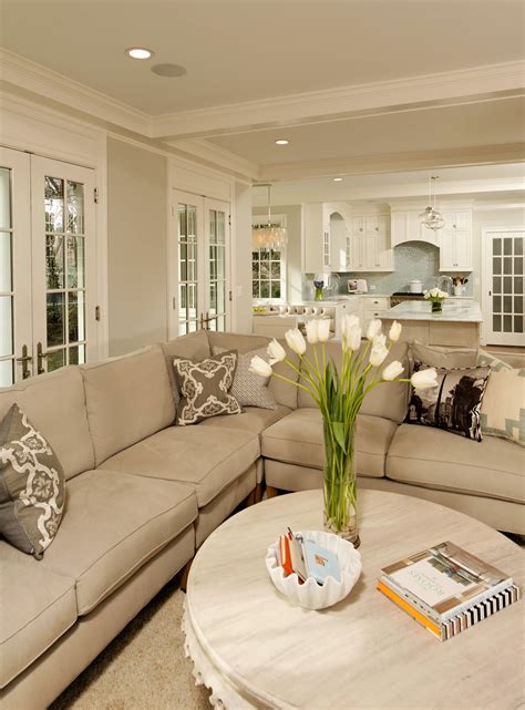 Tan Gray Living Room Design