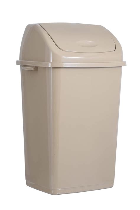 Revamp Your Kitchen with the Elegant Tan Trash Can - A Chic Solution to Keep Your Space Clean and Tidy