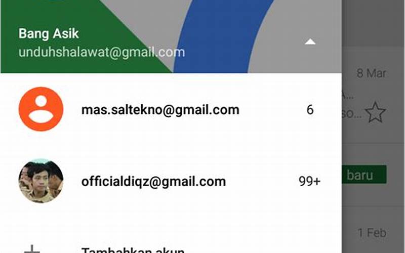 Tap Opsi Kelola Akun Di Aplikasi Gmail