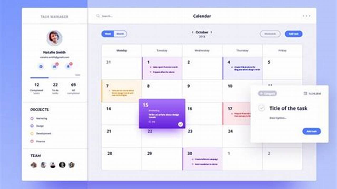 Task Manager With Calendar