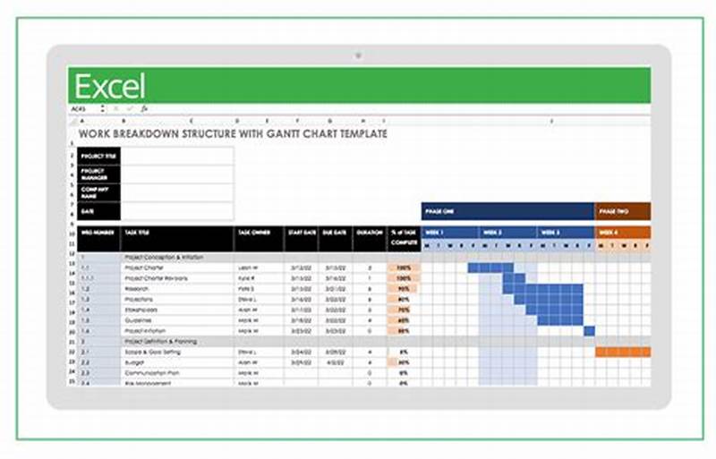 Task Breakdown Template Excel