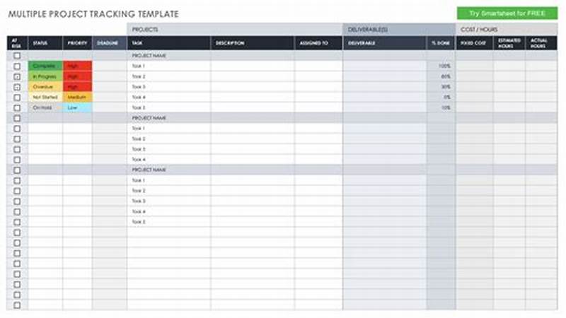 Task Tracking Template Excel