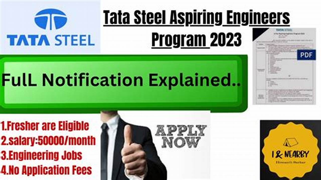 Tata Steel Aspiring Engineers Program 2024 Notification