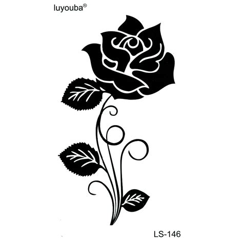 Tato Bunga Mawar Hitam