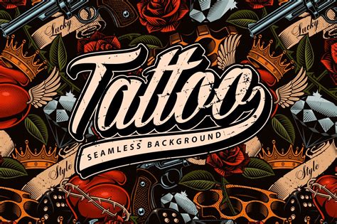 Tattoo seamless background (258902) Backgrounds Design