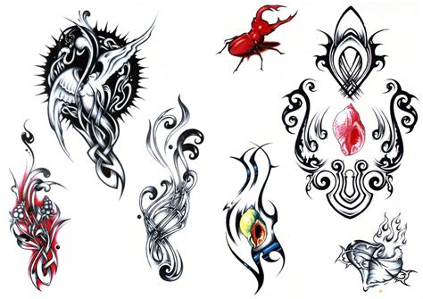 TATTOOS Colored Tattoo Stencils 1