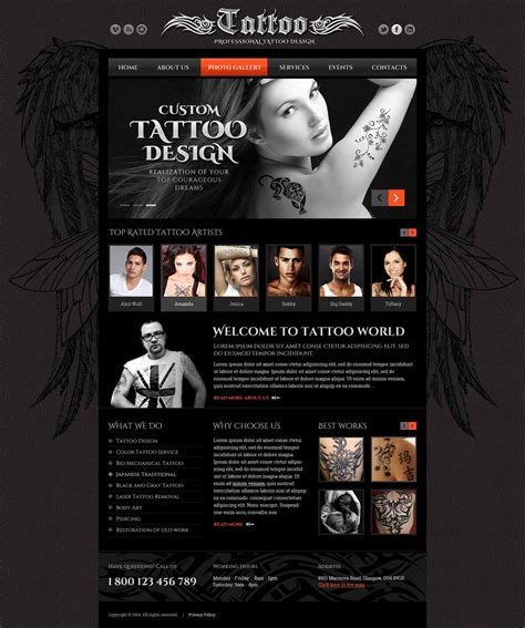 Website design for Tattoo Studio by Idea Usher on Dribbble