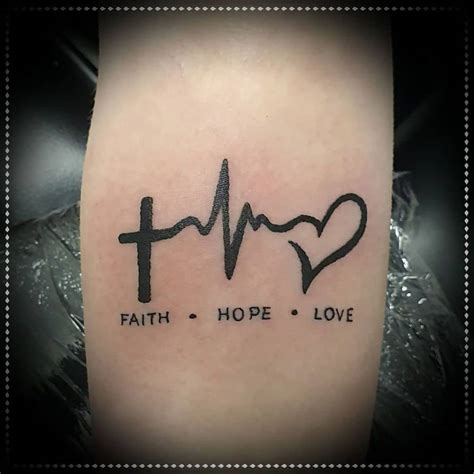 Beautiful Faith Hope Love tattoo design ideas for men and