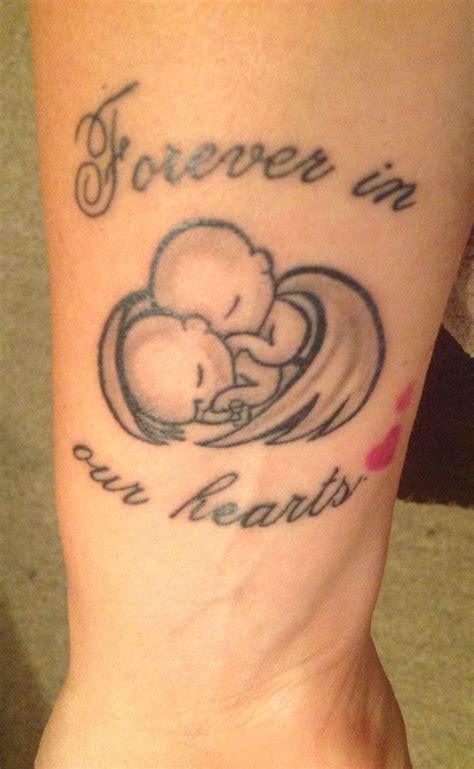 Finally got my tattoo for the babies I lost. I love how it