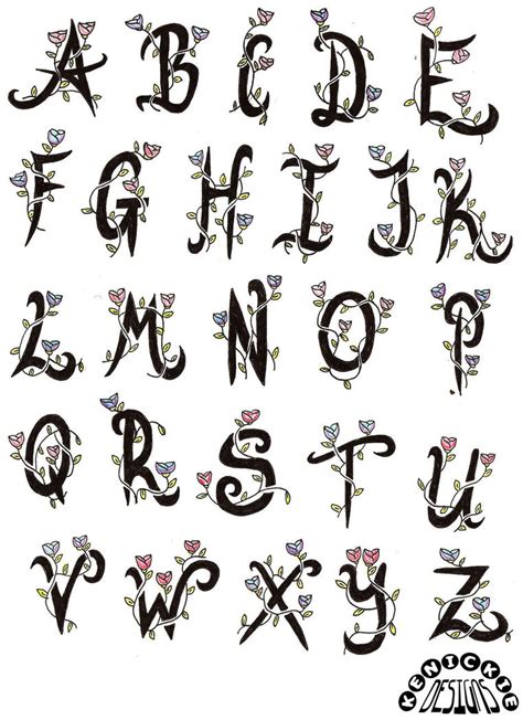 Tattoo Flash Alphabet by kenickie1984 on DeviantArt