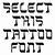 Tattoo Fonts Hebrew