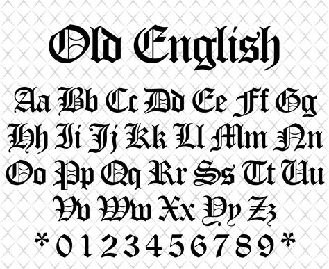 Calligraphy Old English Tattoo fonts alphabet, Tattoo