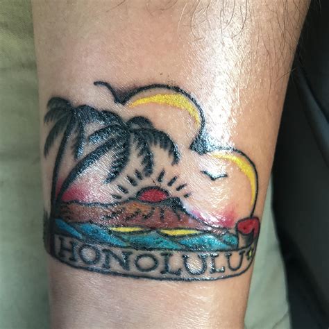 polynesian style design tattoo, done in Waikiki, Honolulu