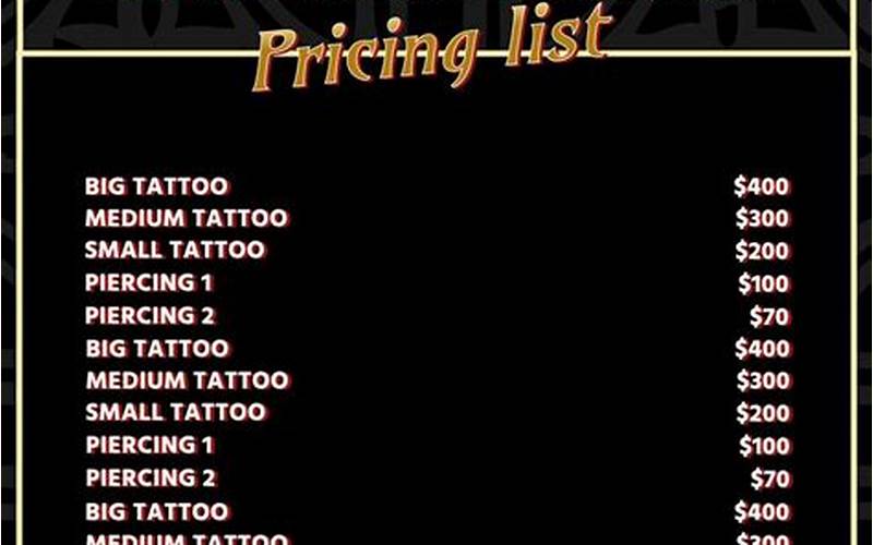 Tattoo Pricing