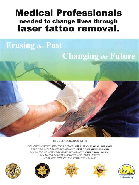 Participants take part in a free tattoo removal program at