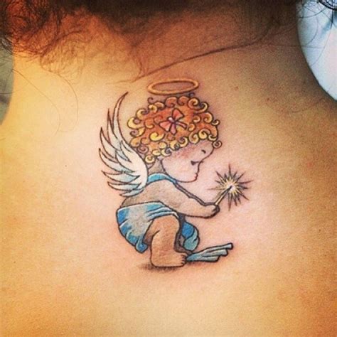 Image result for small angel tattoos Baby angel tattoo