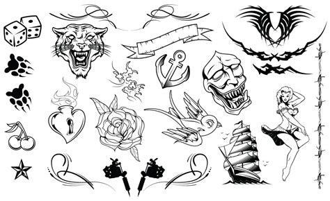 Vector set of tattoos. Download Free Vector Art, Stock