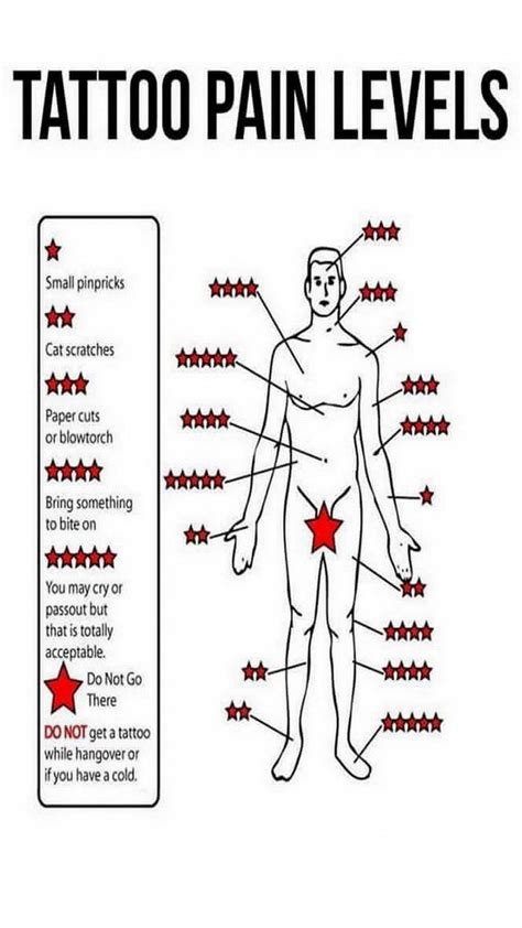 Pain Level Chart! by Clarissa Ramirez Musely tattoo pain