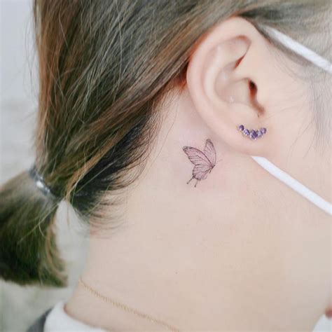 Tattoo Behind Ear For Woman