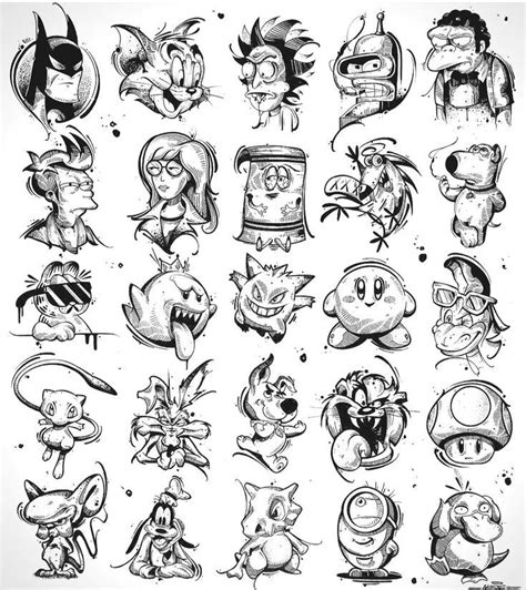 Tattoo Cartoon Drawings