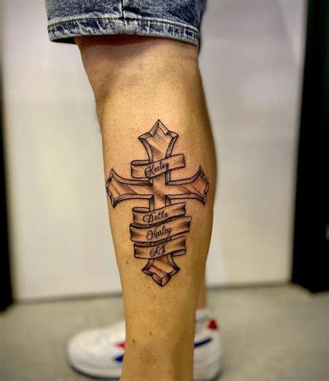 Tattoo Cross Leg