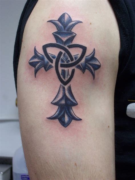 Tattoo Cross On Shoulder