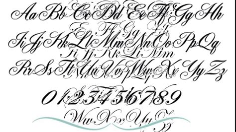 Tattoo Cursive Lettering Fonts