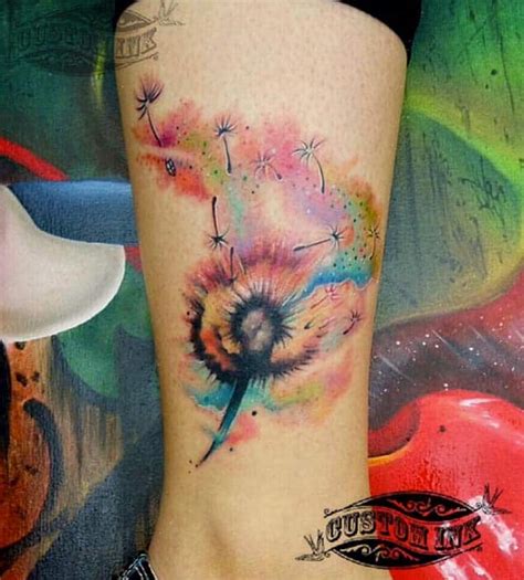 Tattoo Dandelion Blowing