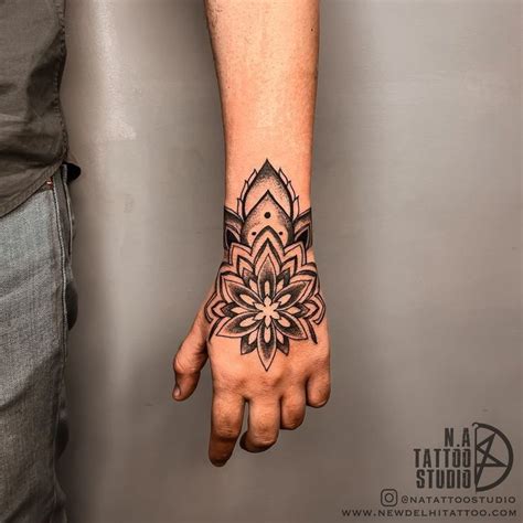 Tattoo Design On Hand For Man