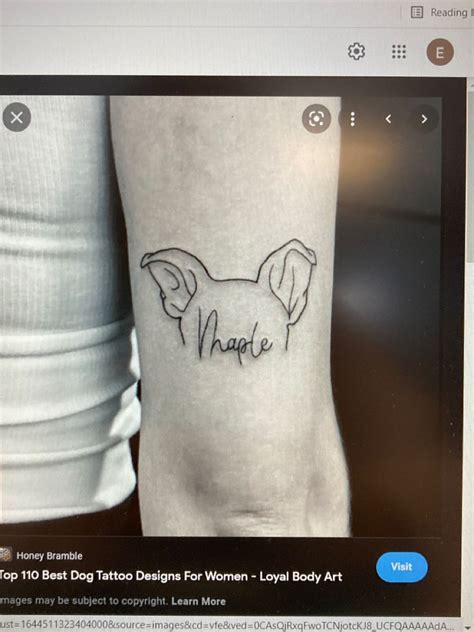 Tattoo Dog Name