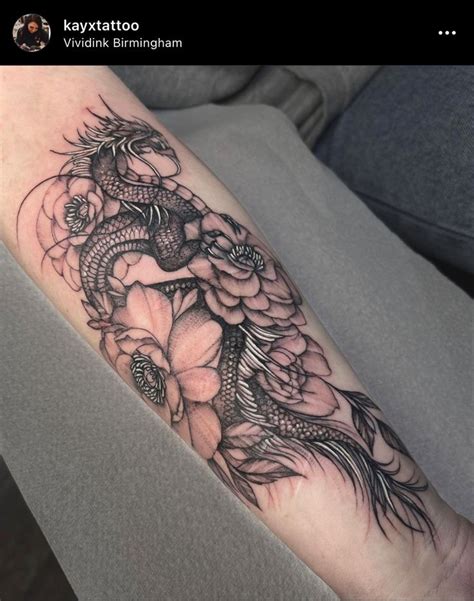 Tattoo Dragon And Flower