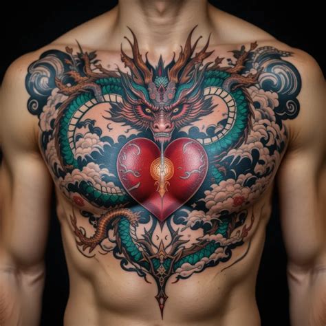 Tattoo Dragon On Chest
