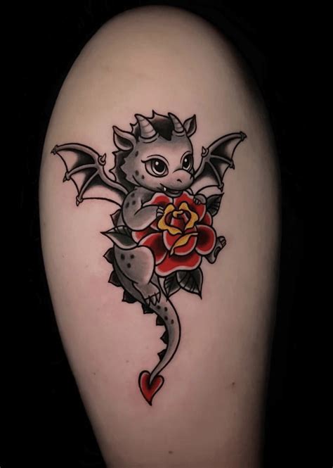 Tattoo Dragon Rose