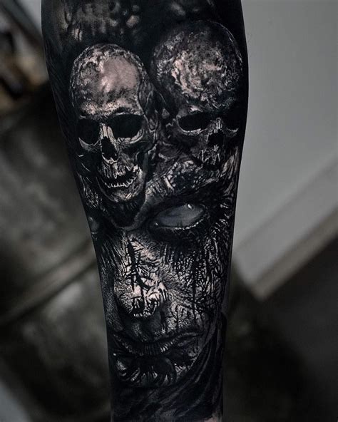 Tattoo Evil Skulls