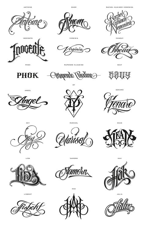 Tattoo Fonts Lettering Styles