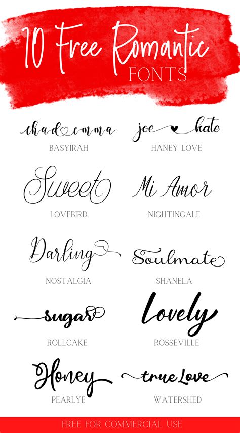 Graphics Factory Romantic fonts with beautiful letters