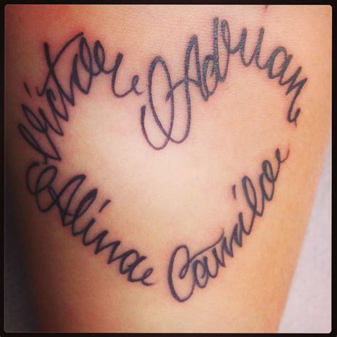 30 Beautifully Touching Tattoos of Hearts with Names