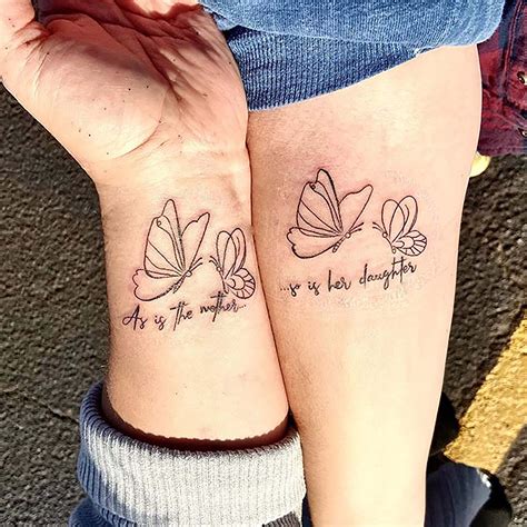 Tattoo Ideas Matching Simple Mother Daughter Tattoos