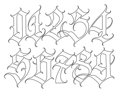 Tattoo Lettering Stencils