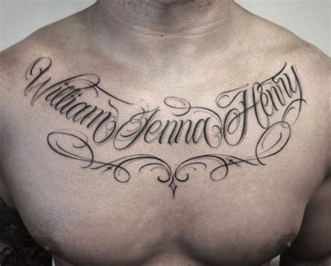 Tattoo Name Chest