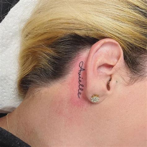 Tattoo Names Behind Ear