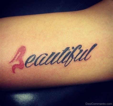 Tattoo Of The Word Beautiful